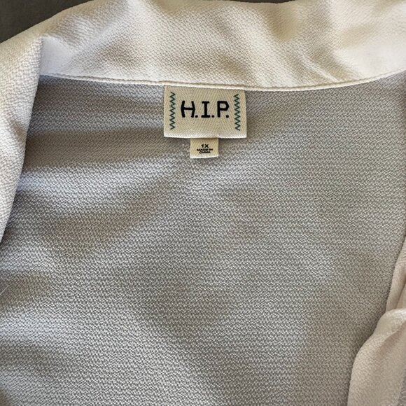 H.I.P. Women’s Plus Size 1X Sleeveless Drape Front Layer Long Vest Cream-A228 - Picture 5 of 7